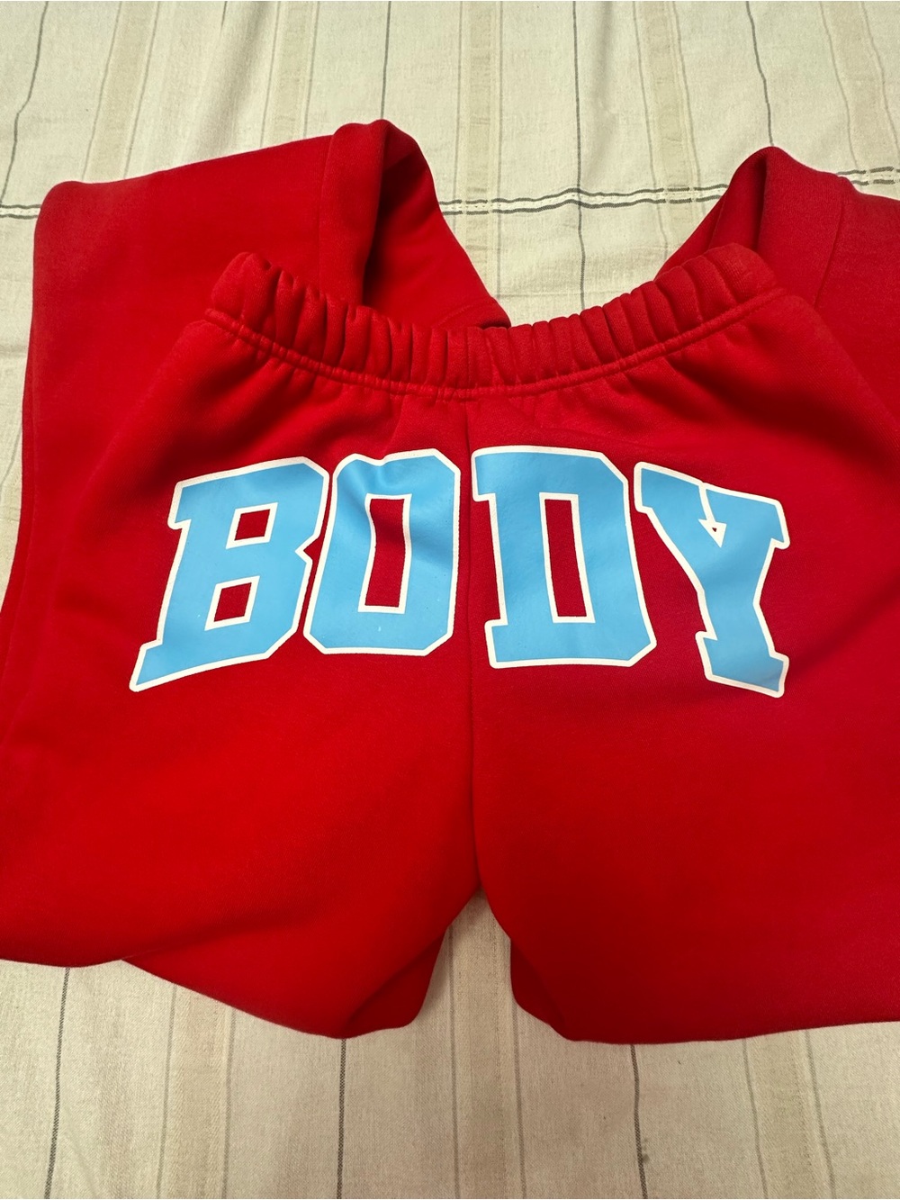 Body by Raven Tracy "Backshots 2.0" Red Flare Sweatpants